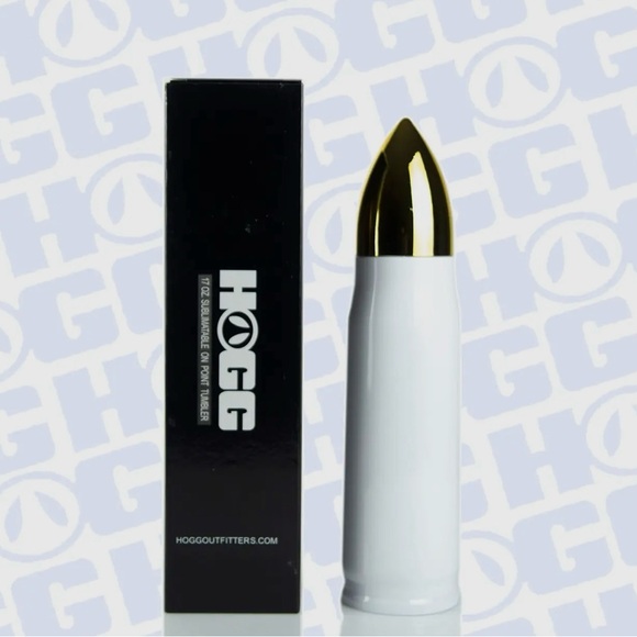 hogg Other - Hogg Outfitters White and Gold Bullet Flask